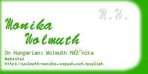 monika wolmuth business card